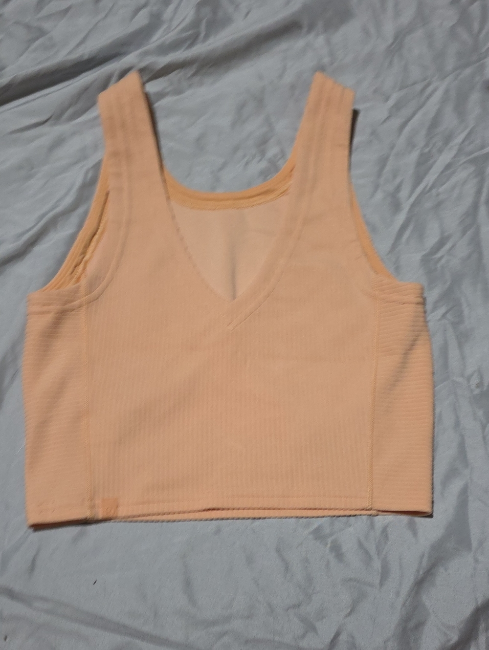lululemon athletica Peach Ribbed V-Neck Crop Tank